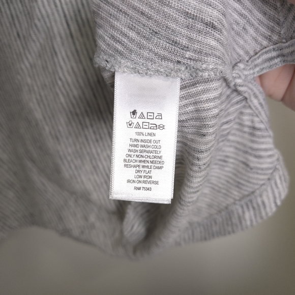 Sigrid Olsen Minimalist Linen V neck Top S - Picture 6 of 6
